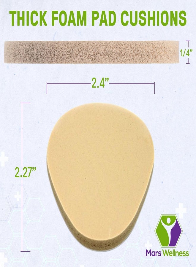 MARS WELLNESS Metatarsal Firm Tan Foam Foot Pad - 1/4" Thick Foam Pad Cushions - 6 Pairs (12 Pieces) - Image 3